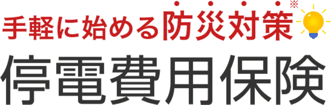 手軽に始める防災対策 停電費用保険